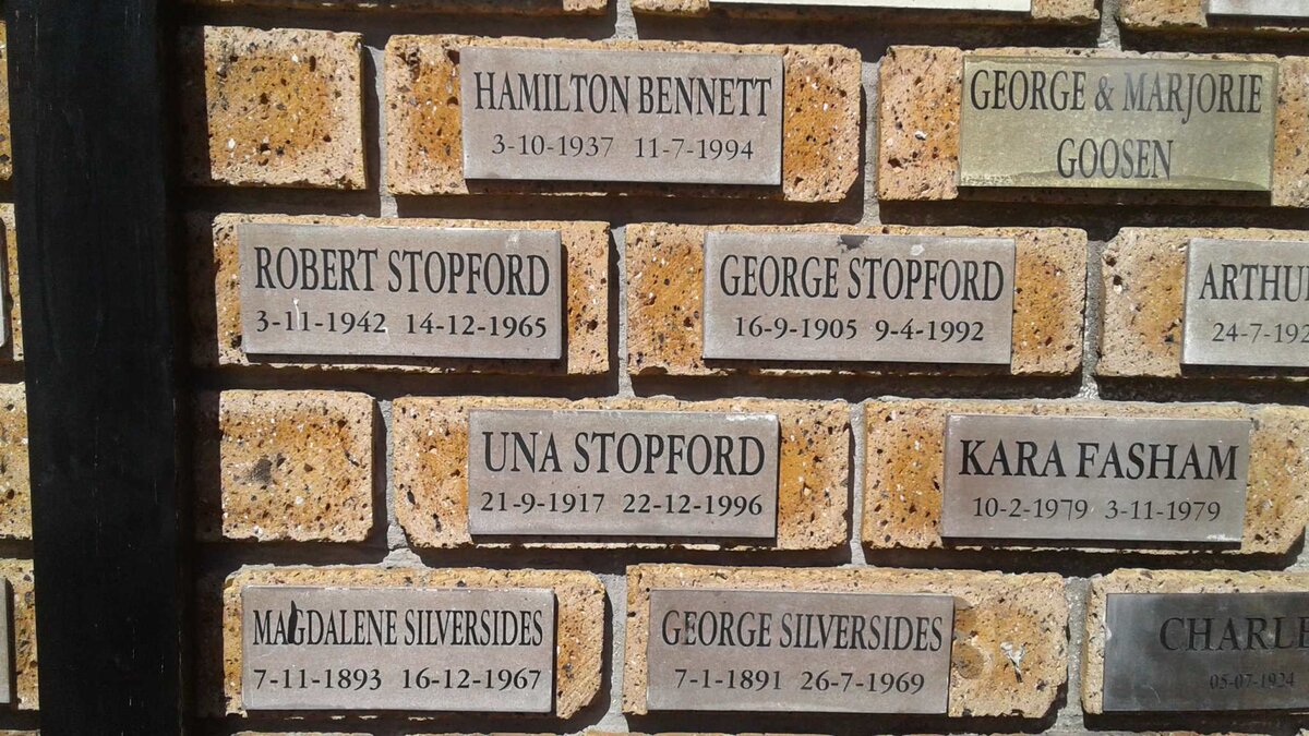 GOOSEN :: STOPFORD :: FASHAM :: SILVERSIDES :: BENNETT