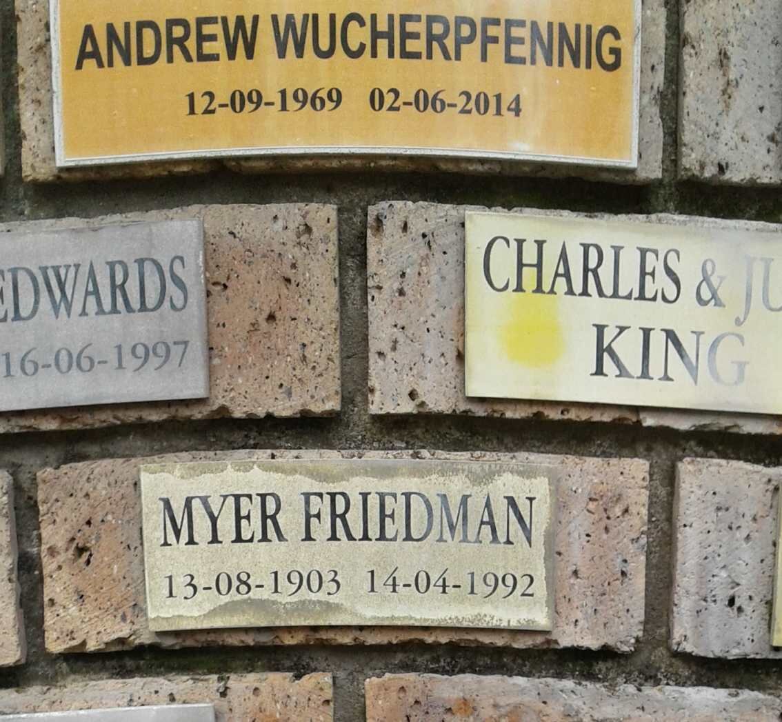 WUCHERPHENING Andrew 1969-2014 :: KING Charles &amp; June :: FRIEDMAN Myer 1903-1992