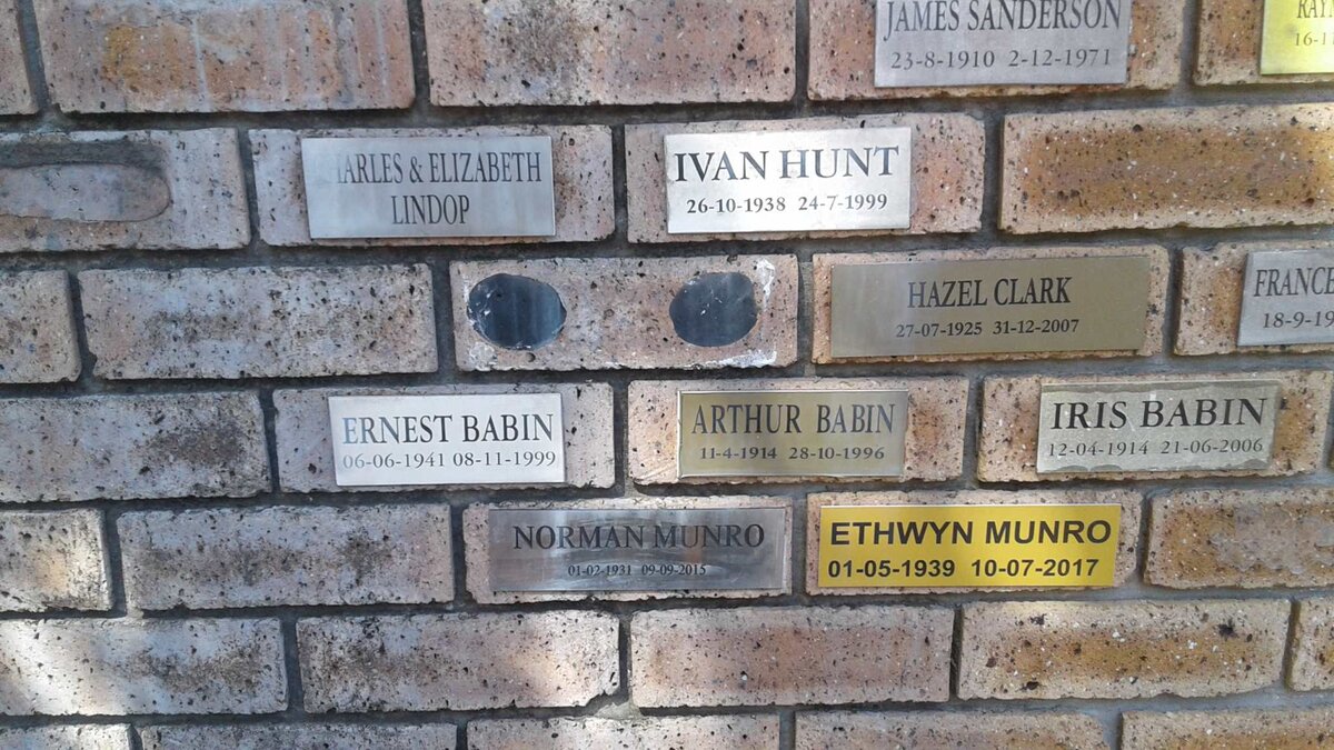 SANDERSON :: LINDOP :: HUNT :: CLARK :: BABIN :: MUNRO