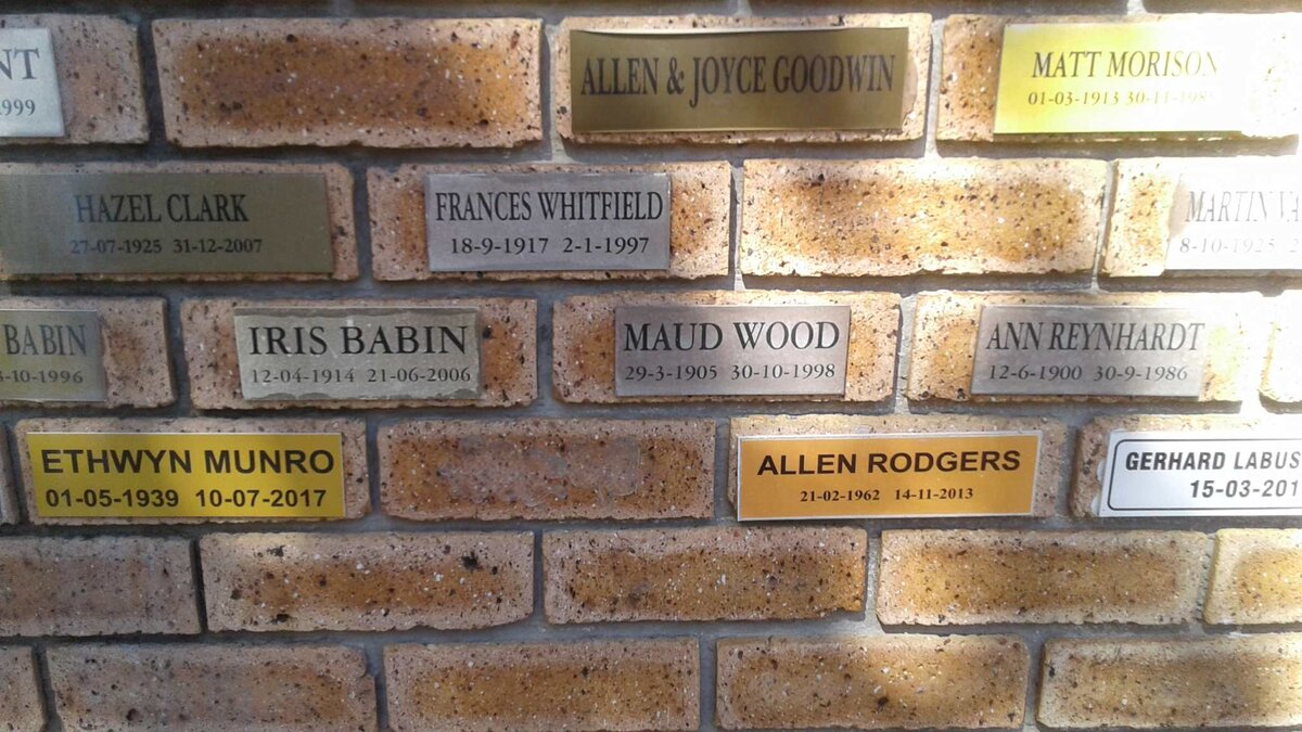 GOODWIN :: CLARK :: WHITFIELD :: WOOD :: REYNHARDT :: RODGERS