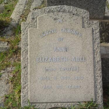 ABEL Anne Elizabeth nee TRUTER -1950