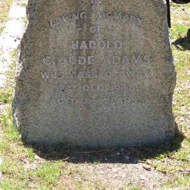 ADAMS Harold Claude -1948