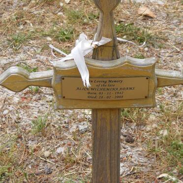 ADAMS Alice Wilhemina 1942-2008