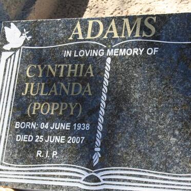 ADAMS Cynthia Julanda 1938-2007