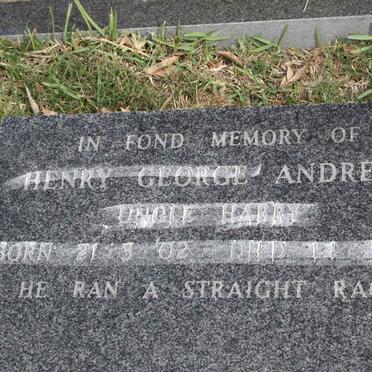 ANDREWS Henry George 1902-1984