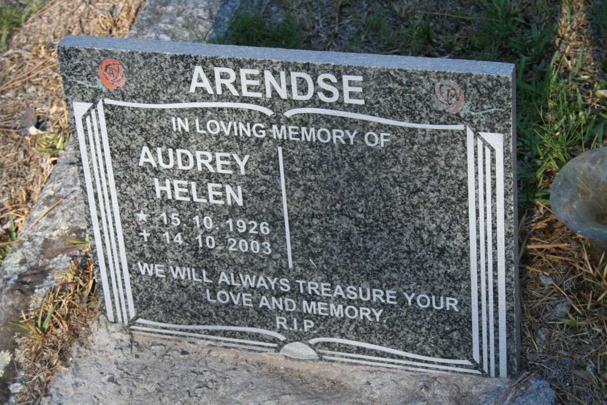 ARENDSE Audrey Helen 1926-2003