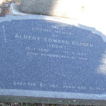 ASPDEN Albert Edward 1897-1954