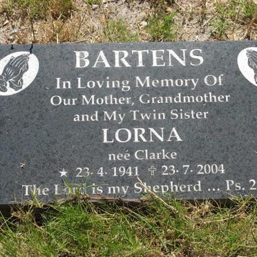 BARTENS Lorna nee CLARKE 1941-2004