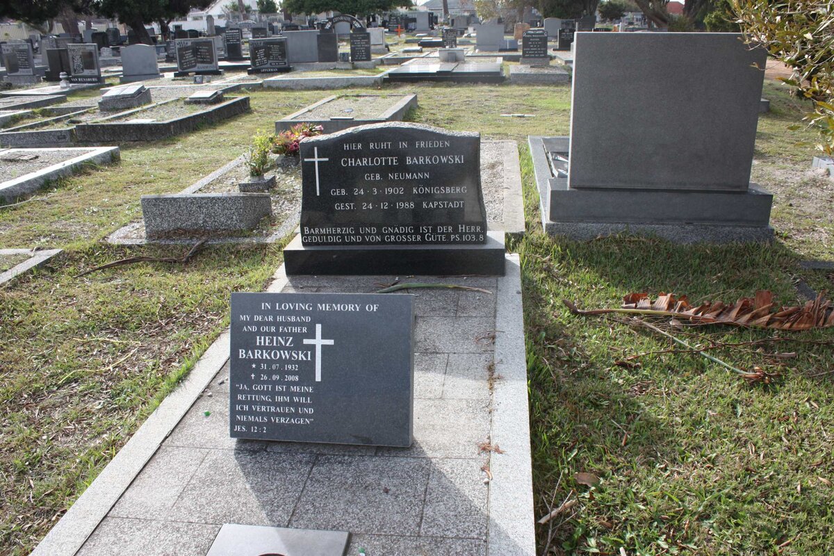 BARKOWSKI Charlotte nee NEUMANN 1902-1988 :: BARKOWSKI Heinz 1932-2008 