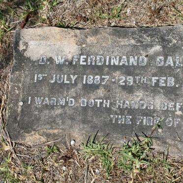 BALLOT D.W. Ferdinand 1887-1948