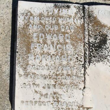 BARNARD Edward Francis -1962