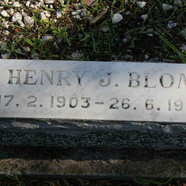 BLOM Henry J. 1903-1975