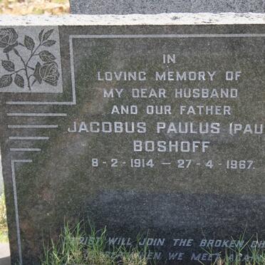 BOSHOFF Jacobus Paulus 1914-1967