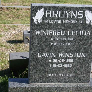 BRUYNS Winifred Cecilia 1918-1983 :: BRUYNS Gavin Winston 1968-1993