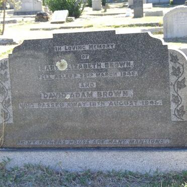 BROWN David Adam -1948 &amp; Mary Elizabeth -1946