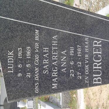 BURGER Ludik 1913-1969 &amp; Sarah Margaretha Anna 1911-1987