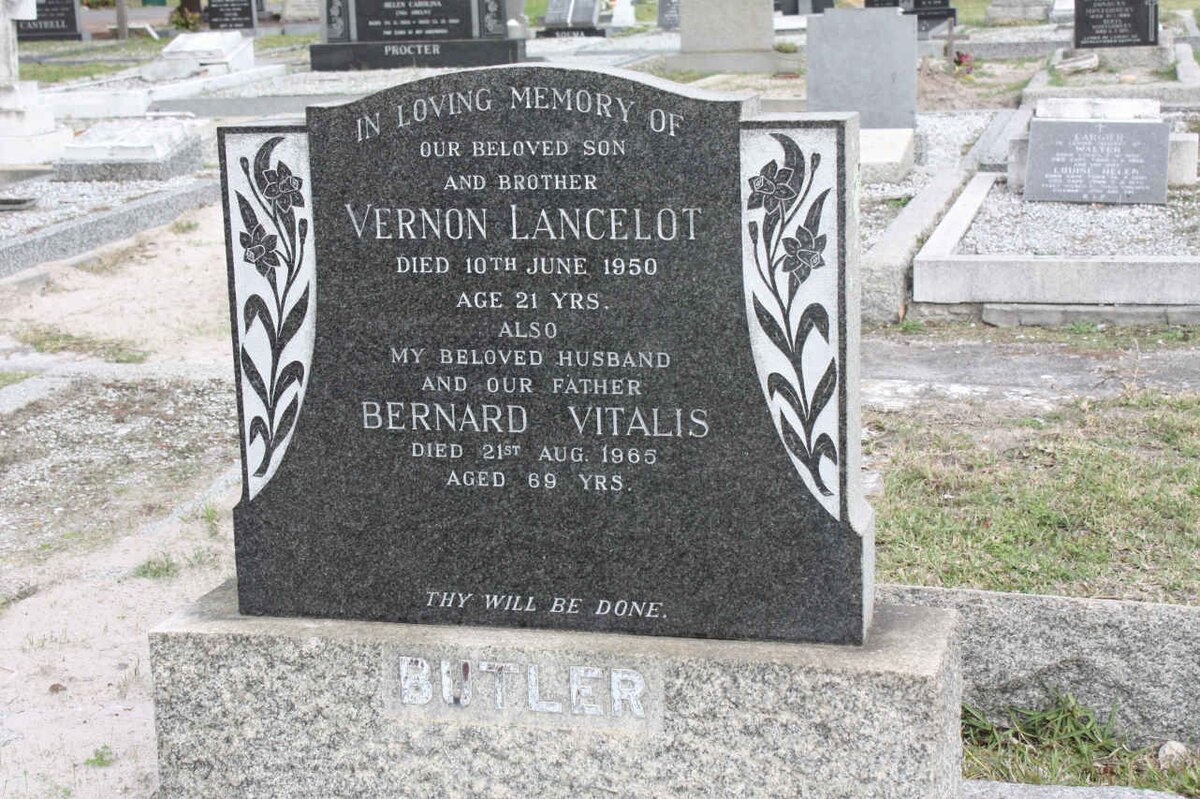 BUTLER Bernard Vitalis -1965 :: BUTLER Vernon Lancelot -1950