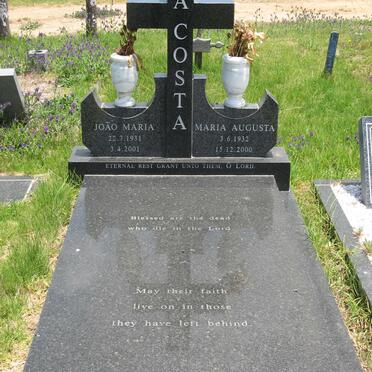 COSTA João Maria, da 1931-2001 &amp; Maria Augusta 1932-2000