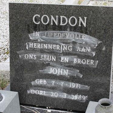 CONDON John 1971-1989