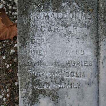 CARTER Malcolm 1933-1988