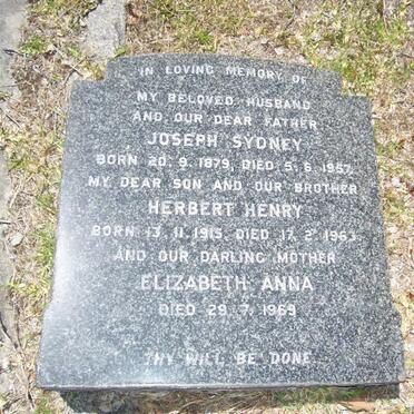 CARTER Joseph Sydney 1879-1957 &amp; Elizabeth Anna -1969 :: CARTER Herbert Henry 1915-1963