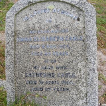 CABLE Emma Elizabeth -1929 :: CABLE Catherine -1950