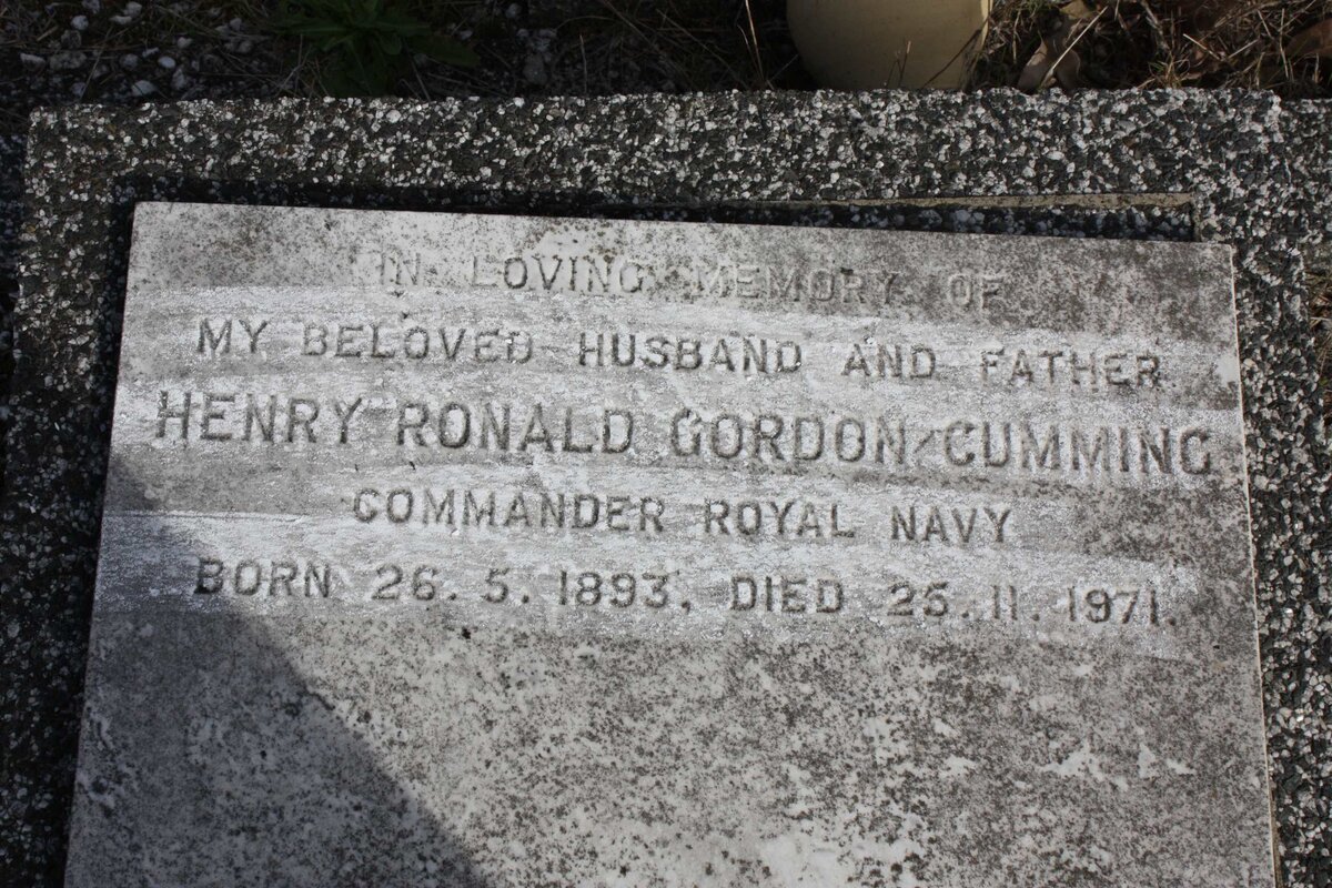 CUMMING Henry Ronald Gordon 1893-1971