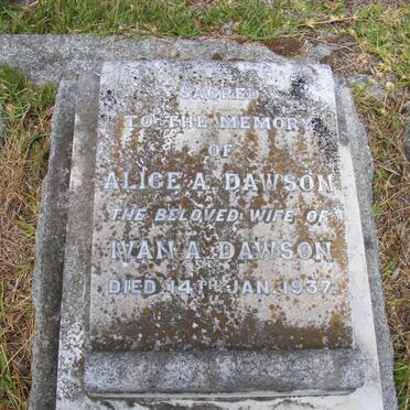 DAWSON Alice A. -1937