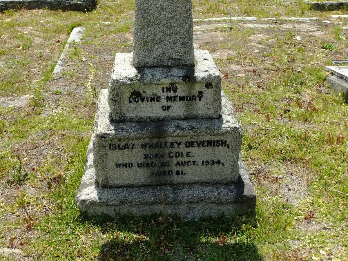 DEVENISH Islay Whalley nee COLE -1934