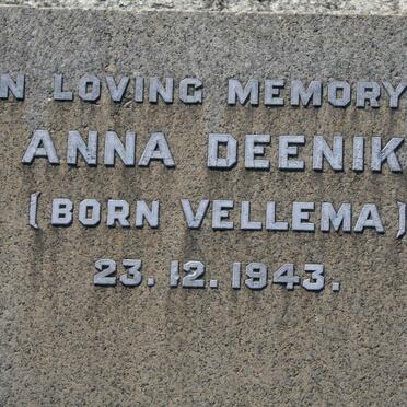 DEENIK Anna nee VELLEMA -1943