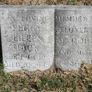 DICK Peggy Eileen 1923-1980