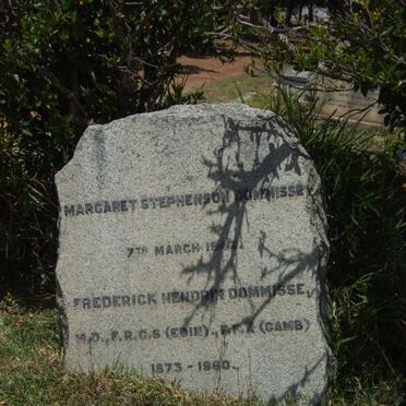 DOMMISSE Frederick Hendrik 1873-1960 &amp; Margaret STEPHENSON -1942