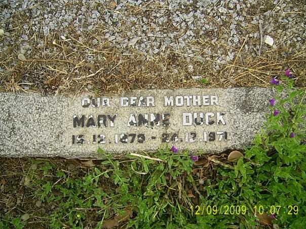 DUCK Mary Anne 1873-1971