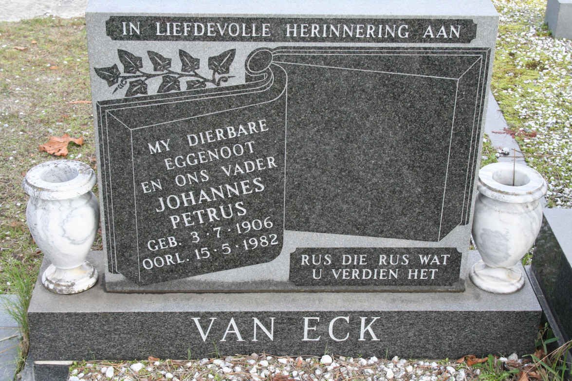 ECK Johannes Petrus, van 1906-1982 