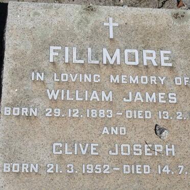 FILLMORE William James 1883-1955 :: FILLMORE Clive Joseph 1952-1968
