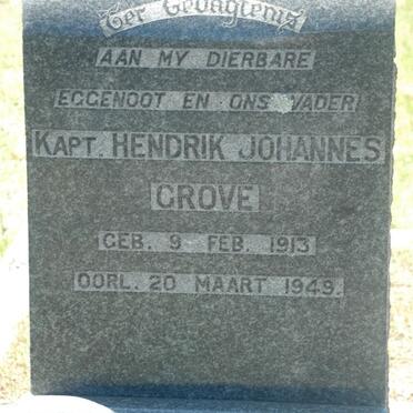 GROVE Hendrik Johannes 1913-1949