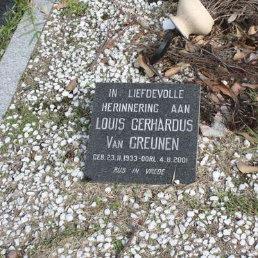 GREUNEN Louis Gerhardus, van 1933-2001