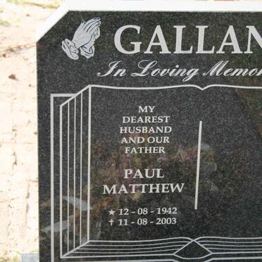 GALLANT Paul Matthew 1942-2003
