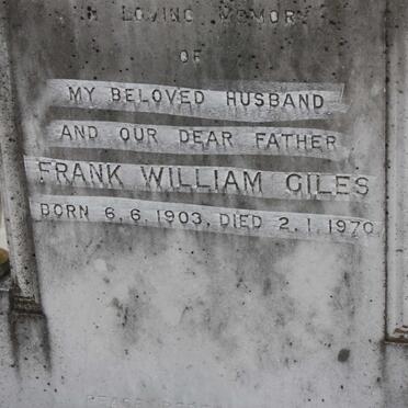 GILES Frank William 1903-1970