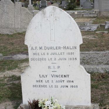 HALIN A.F.M., Durler 1891-1956 :: VINCENT Lily 1914-1969