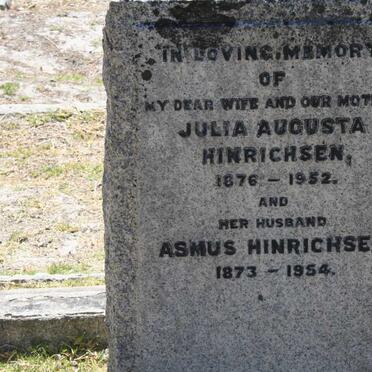 HINRICHSEN Asmus 1873-1954 &amp; Julia Augusta 1876-1952