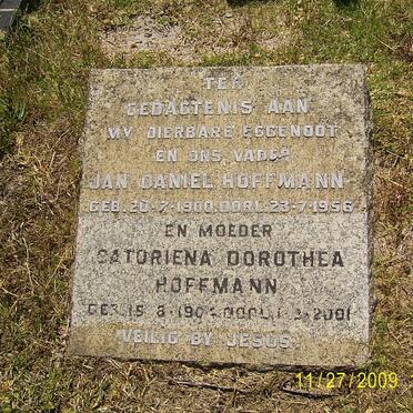 HOFFMANN Jan Daniel 1900-1956 &amp; Catoriena Dorothea 190?-2001