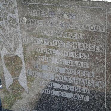 HOLTSHAUSEN Jan J. -1953 &amp; Lulu J. -1960