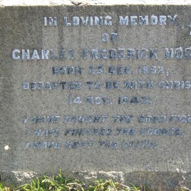 HOGG Charles Frederick 1892-1943