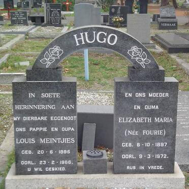 HUGO Louis Meintjies 1895-1966 &amp; Elizabeth Maria FOURIE 1897-1972