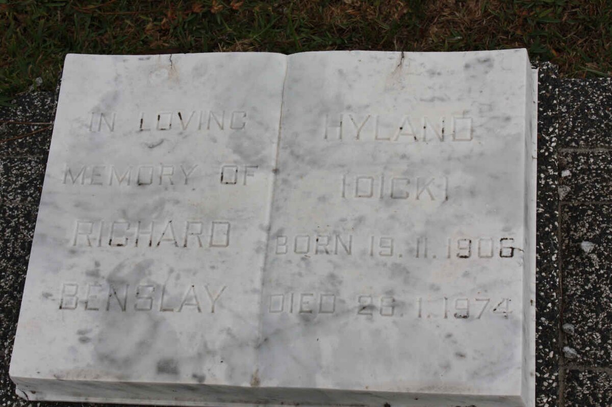 HYLAND Richard Benslay 1906-1974