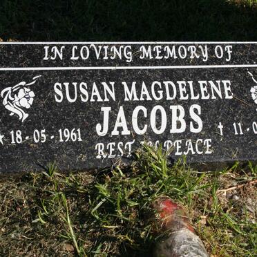 JACOBS Susan Magdelene 1961-2006
