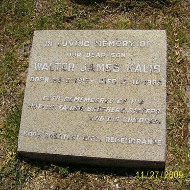 KALIS Walter James 1917-1960