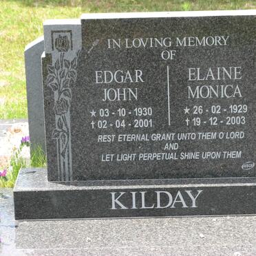 KILDAY Edgar John 1930-2001 &amp; Elaine Monica 1929-2003