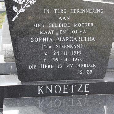 KNOETZE Sophia Margaretha nee STEENKAMP 1915-1976